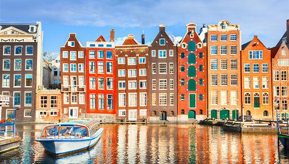 Maisons d'Amsterdam aux Pays-Bas