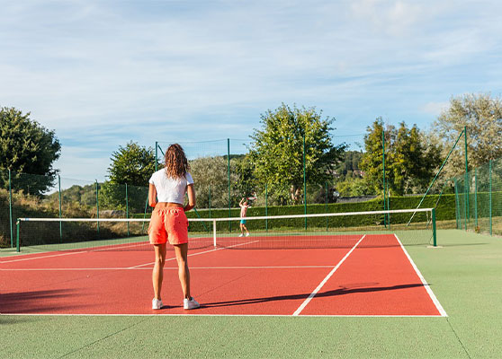 Court de tennis au camping