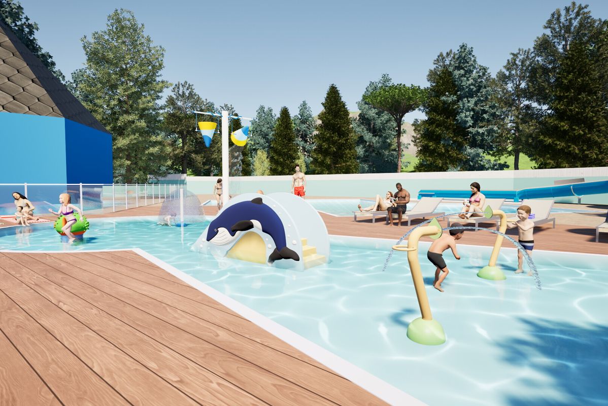 Nouveauté 2026 : la pataugeoire se transforme pour plus de divertissements ! (travaux soumis aux aléas et autorisations) - Camping La Pointe du Médoc, France, Gironde, Le Verdon-sur-Mer