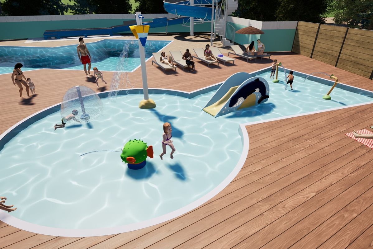 Nouveauté 2026 : la pataugeoire se transforme pour plus de divertissements ! (travaux soumis aux aléas et autorisations)  - Camping La Pointe du Médoc, France, Gironde, Le Verdon-sur-Mer