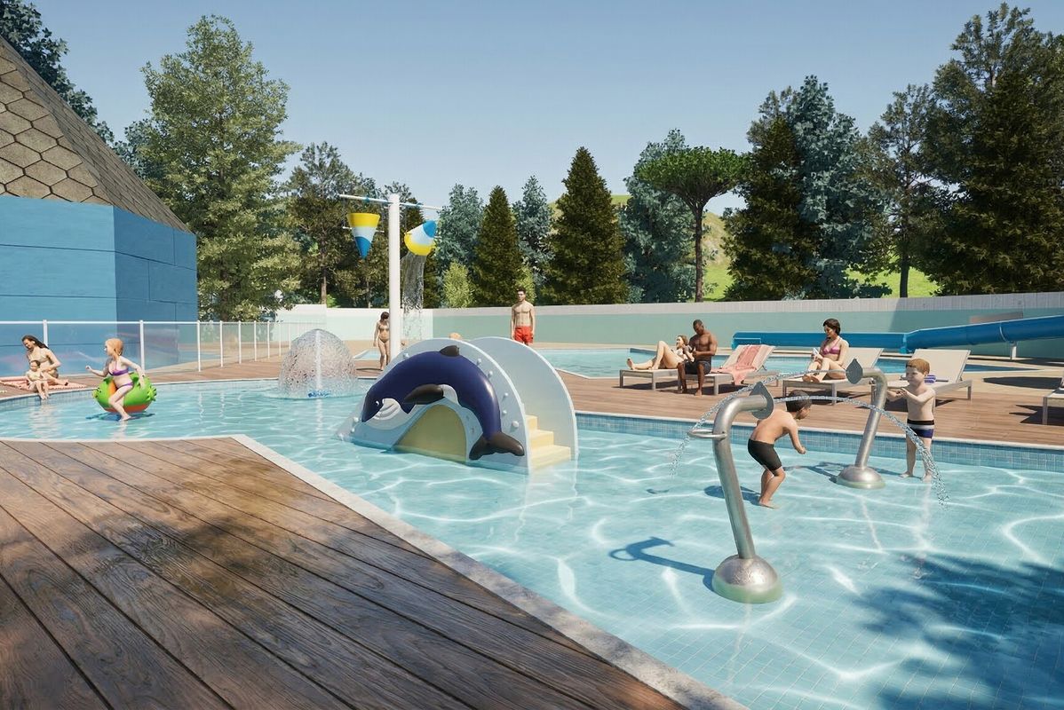 Nouveauté 2026 : la pataugeoire se transforme pour plus de divertissements ! (travaux soumis aux aléas et autorisations) - Camping La Pointe du Médoc, France, Gironde, Le Verdon-sur-Mer