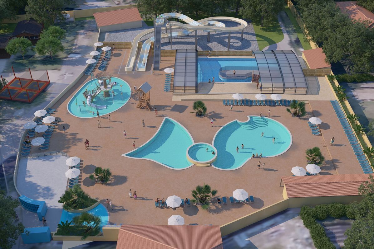 Nouveauté 2025 : Toboggans aquatiques et aire de jeux !   - Camping Rivages des Landes, France, Les Landes, Aureilhan