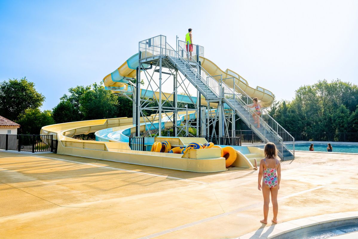 Nouveauté 2025 : Toboggans aquatiques et aire de jeux ! - Camping Rivages des Landes, France, Les Landes, Aureilhan